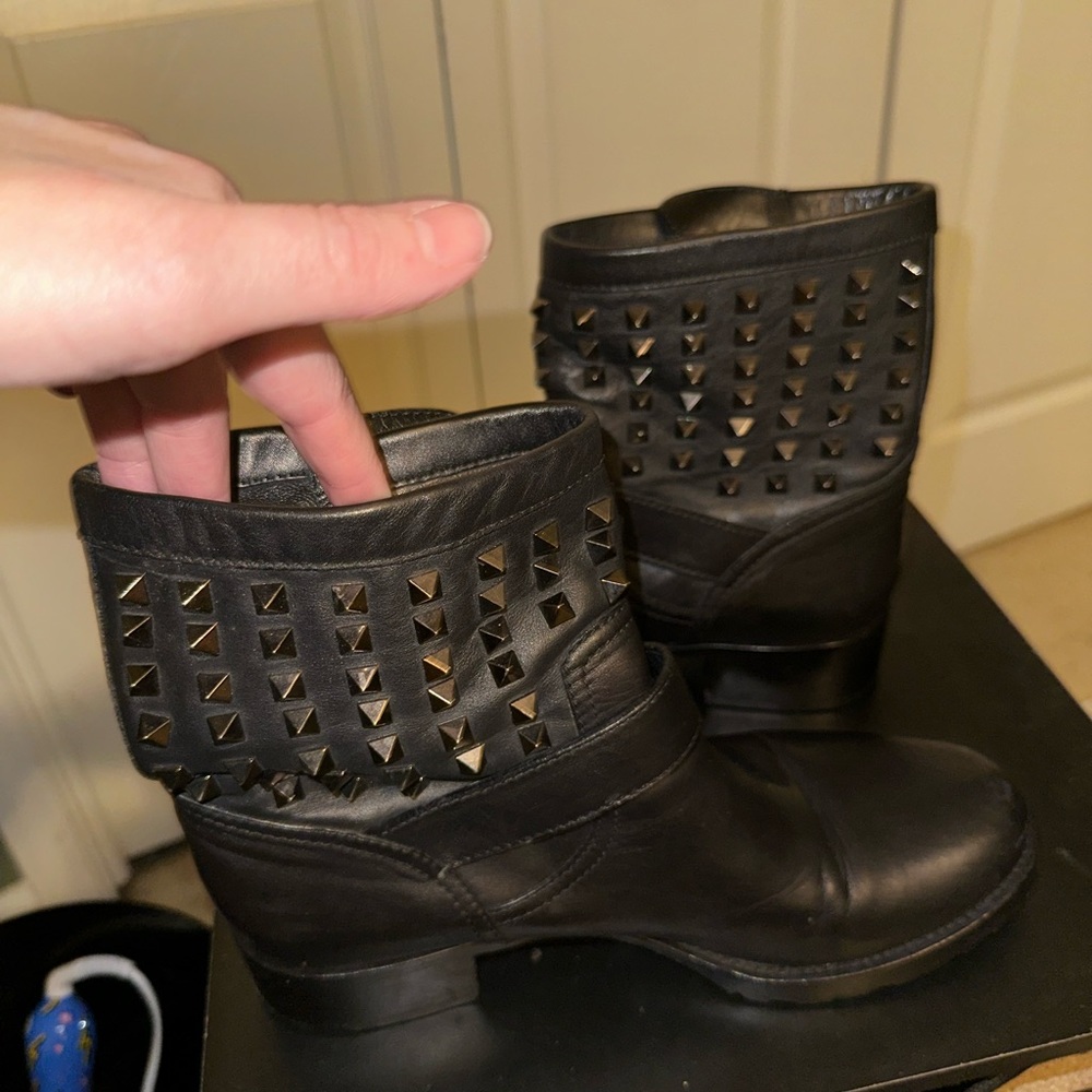 Valentino stud booties very little wear on booties